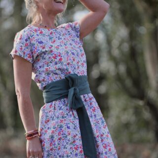 Robe Elsie – Coton floral impressionniste par la marque Quintessence Quintessence - Robe Elsie – Coton floral impressionniste