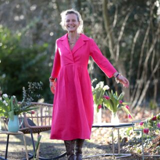 Robe Hazel- Lin fuchsia par la marque Quintessence Quintessence - Robe Hazel- Lin fuchsia