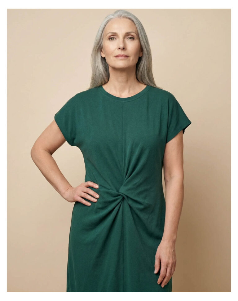 Maison Lemahieu - Robe longue à nœud - Vert Bouteille – S
