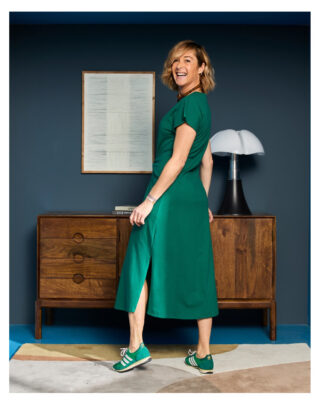 Maison Lemahieu - Robe longue à nœud – Vert Bouteille