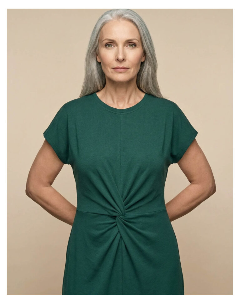 Maison Lemahieu - Robe longue à nœud - Vert Bouteille – S