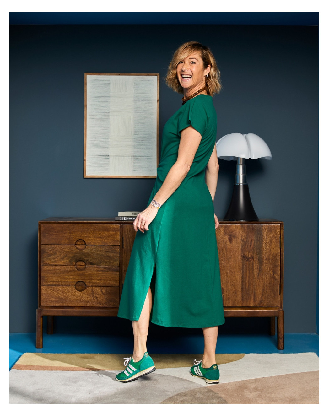 robe longue a noeud vert bouteille Vert bouteille