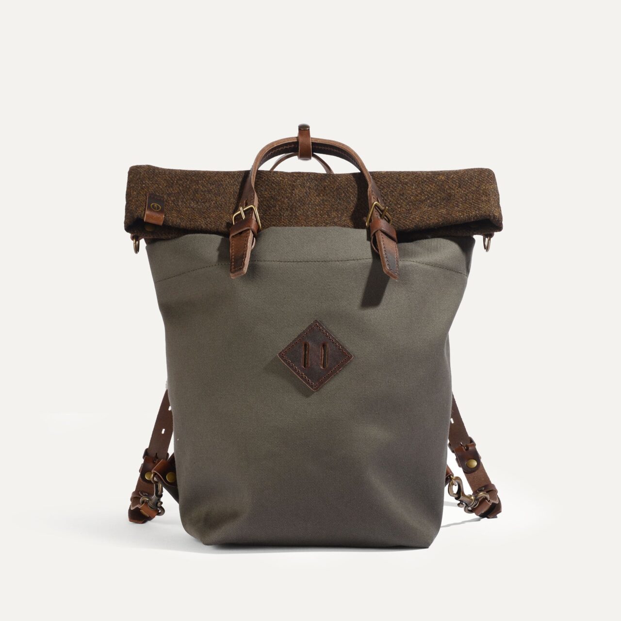 sac a dos woody 25l kaki bmtweed Bleu De Chauffe - Sac à dos Woody 25L - Kaki BM/Tweed