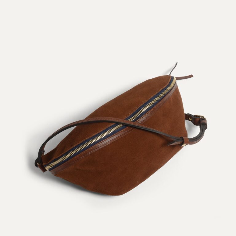 Bleu De Chauffe - Sac banane Bea / Cuir Velours - Brun Fauve