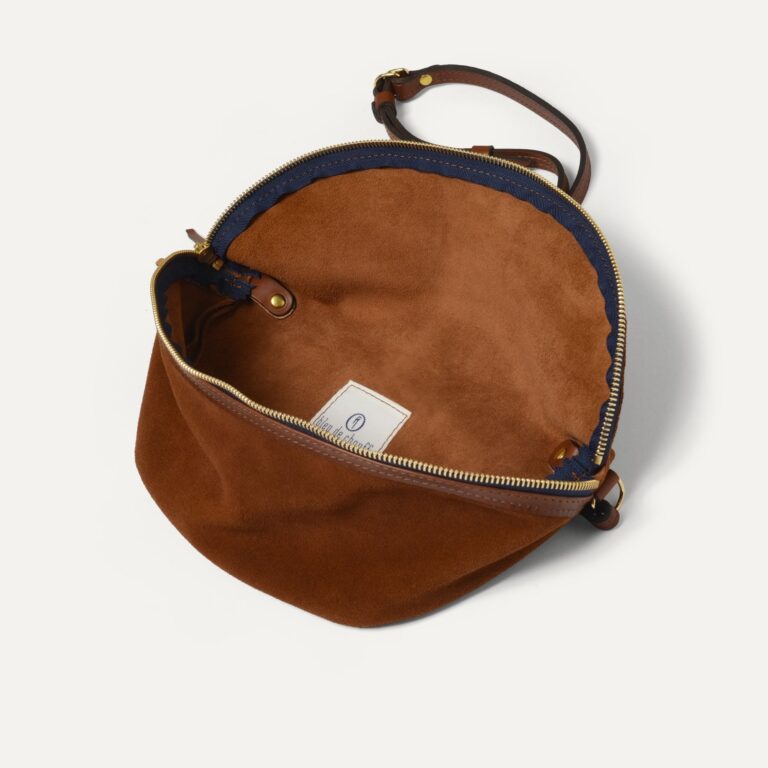 Bleu De Chauffe - Sac banane Bea / Cuir Velours - Brun Fauve