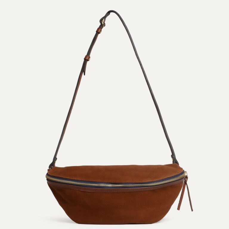 Bleu De Chauffe - Sac banane Bea / Cuir Velours - Brun Fauve