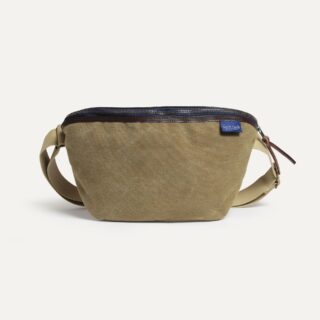 Sac Banane New Beat XL – Kaki US Stonewashed par la marque Bleu de Chauffe Bleu de Chauffe - Sac Banane New Beat XL – Kaki US Stonewashed