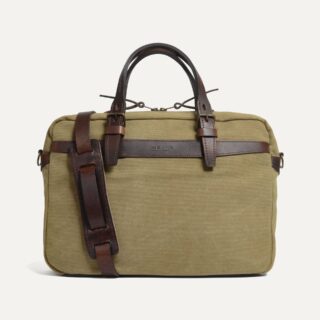 Sac business Ledger – kaki US stonewahed par la marque Bleu de Chauffe Bleu de Chauffe - Sac business Ledger – kaki US stonewahed