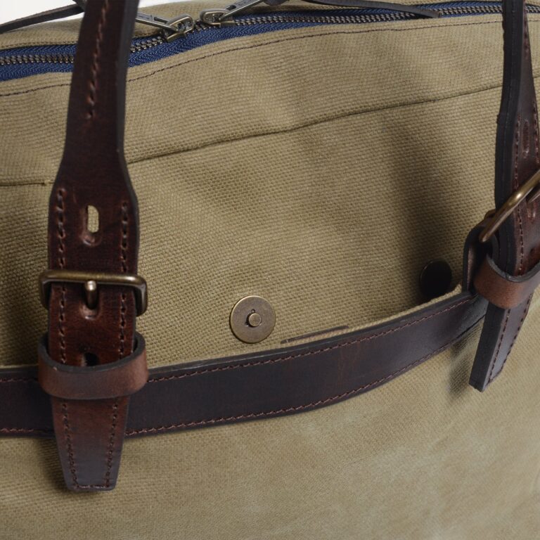 Bleu De Chauffe - Sac business Ledger - kaki US stonewahed