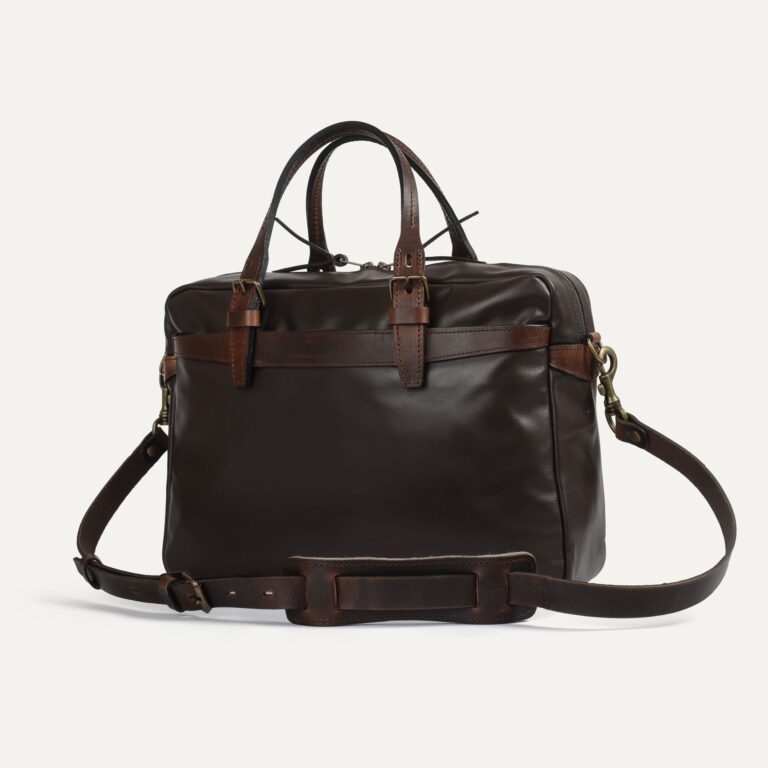 Bleu De Chauffe - Sac business Ledger Liscio - Marron