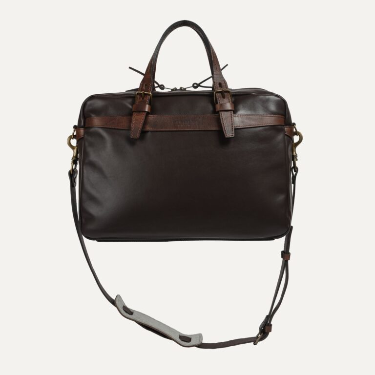 Bleu De Chauffe - Sac business Ledger Liscio - Marron
