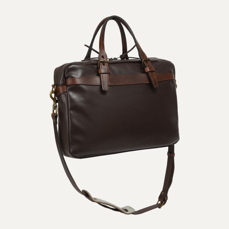 Bleu De Chauffe - Sac business Ledger Liscio - Marron