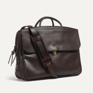 Sac Business Zeppo – Liscio Marron par la marque Bleu de Chauffe Bleu de Chauffe - Sac Business Zeppo – Liscio Marron