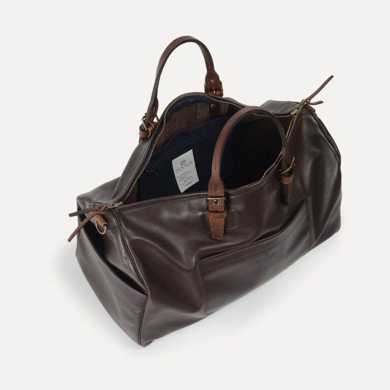 Bleu De Chauffe - Sac de voyage Hobo liscio - Marron