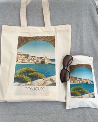 Sac + Pochette Collioure Village par la marque Foliove Foliove - Sac + Pochette Collioure Village