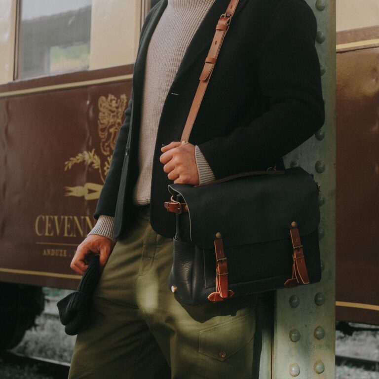 Bleu De Chauffe - Sac Postier Eclair S - Bleu Marin
