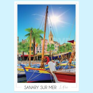 Affiche Sanary-sur-Mer par la marque Foliove Foliove - Affiche Sanary-sur-Mer