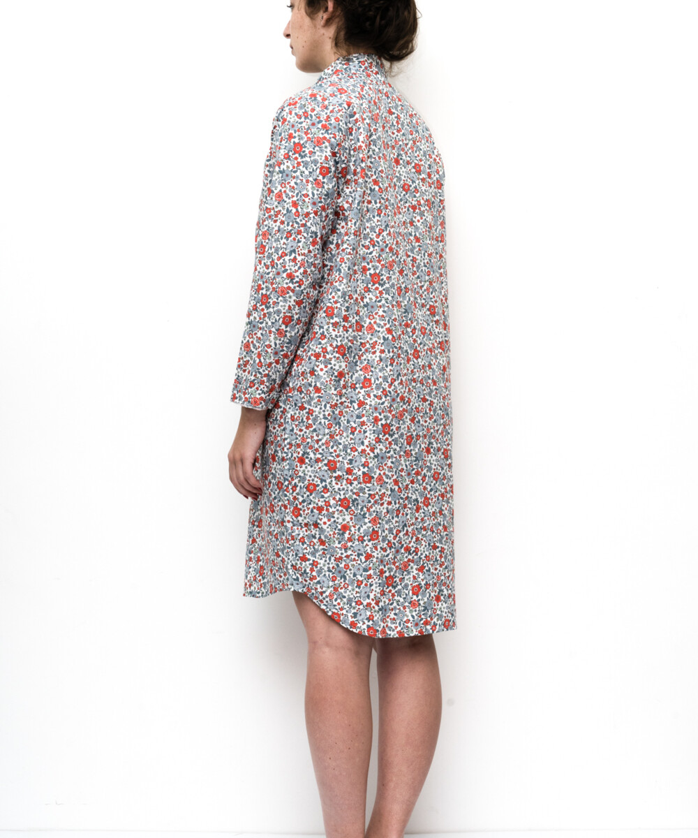 sans titre 1414 1ef02e44 5ffe 6bce 85e2 992d5e5c0222 Fleurs Pois & Cie - Chemise de nuit 100% coton - Rouge/Bleu/vert clair/Gris