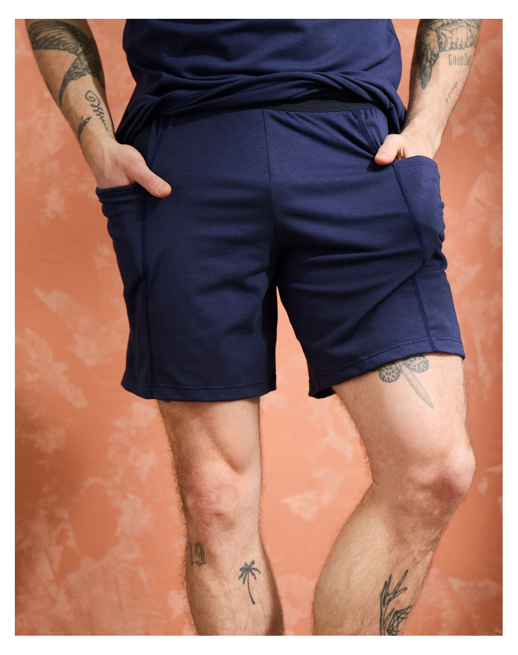 short coton modal marine Marine