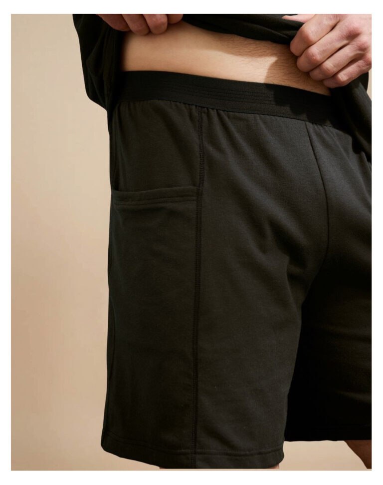 Maison Lemahieu - Short coton modal - Noir – 2XL