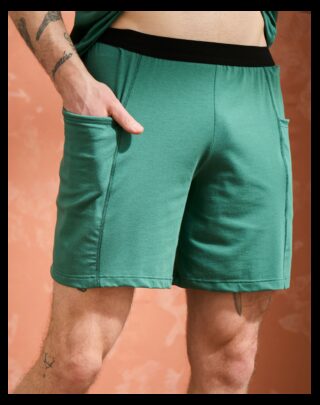 Short coton modal – Vert Anglais par la marque Maison Lemahieu Maison Lemahieu - Short coton modal – Vert Anglais