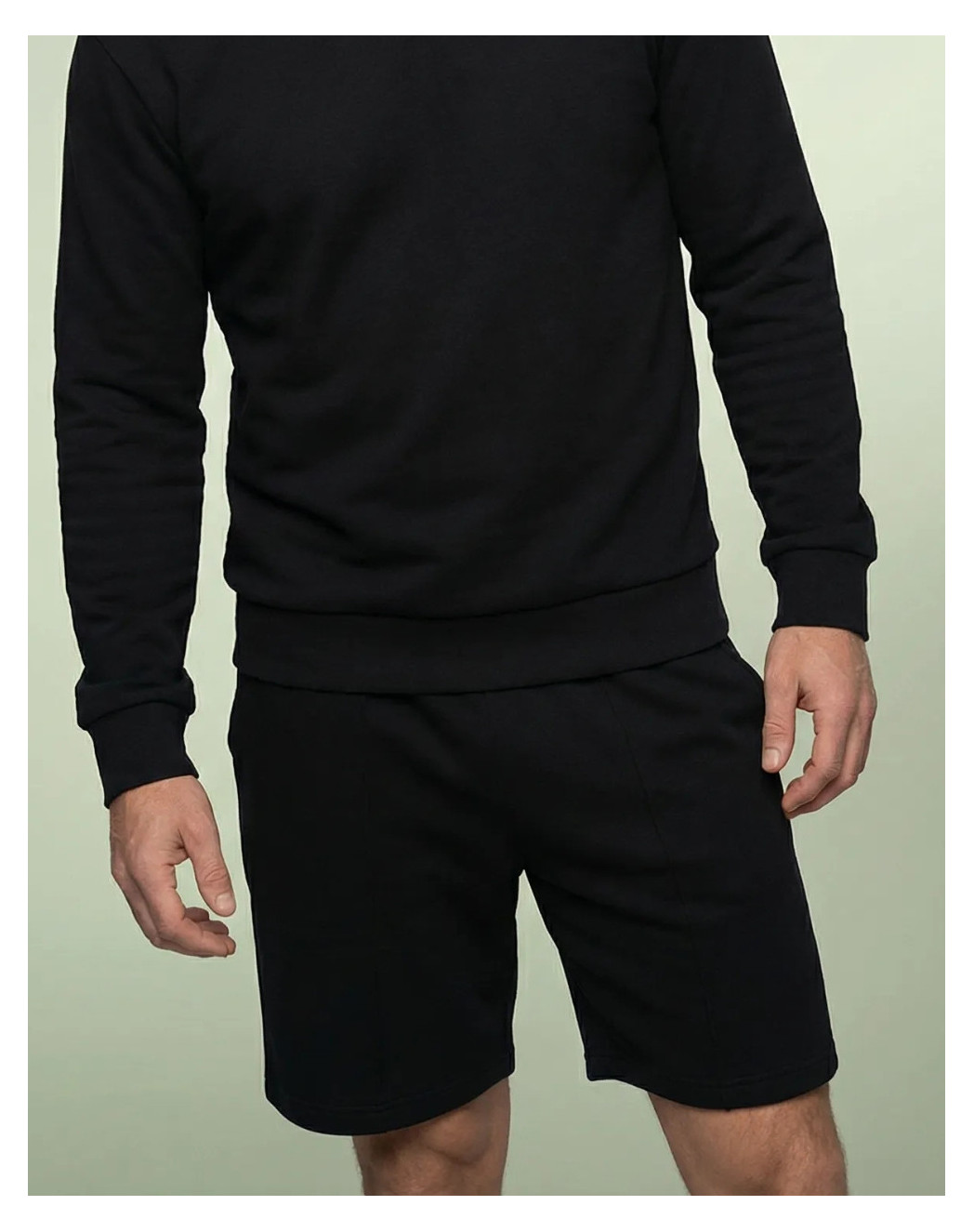 short molleton noir Noir