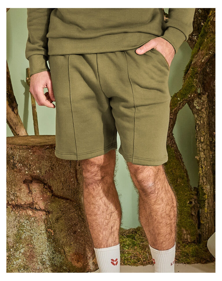 short molleton vert ecorce Maison Lemahieu - Short molleton - Vert Ecorce – 2XL