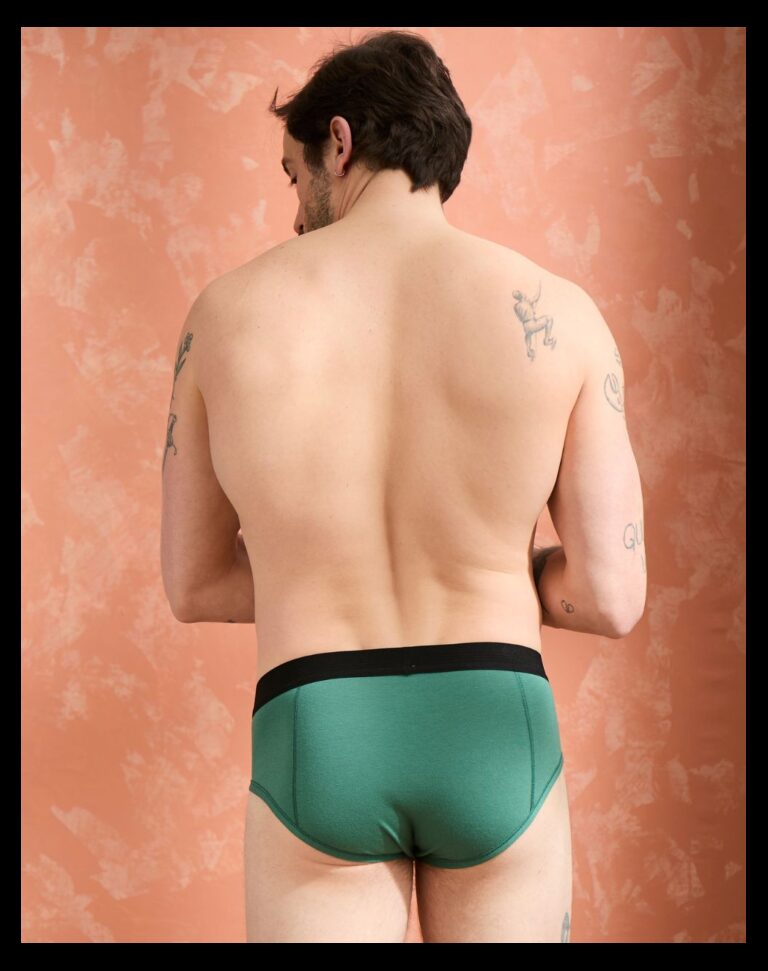 Maison Lemahieu - Slip coton modal - Vert Anglais – 3XL