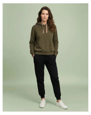 Maison Lemahieu - Sweat à capuche – Vert Ecorce
