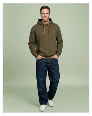 Maison Lemahieu - Sweat à capuche – Vert Ecorce