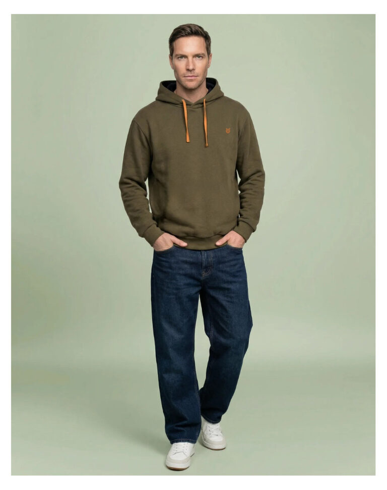 sweat a capuche vert ecorce 7 Vert Ecorce