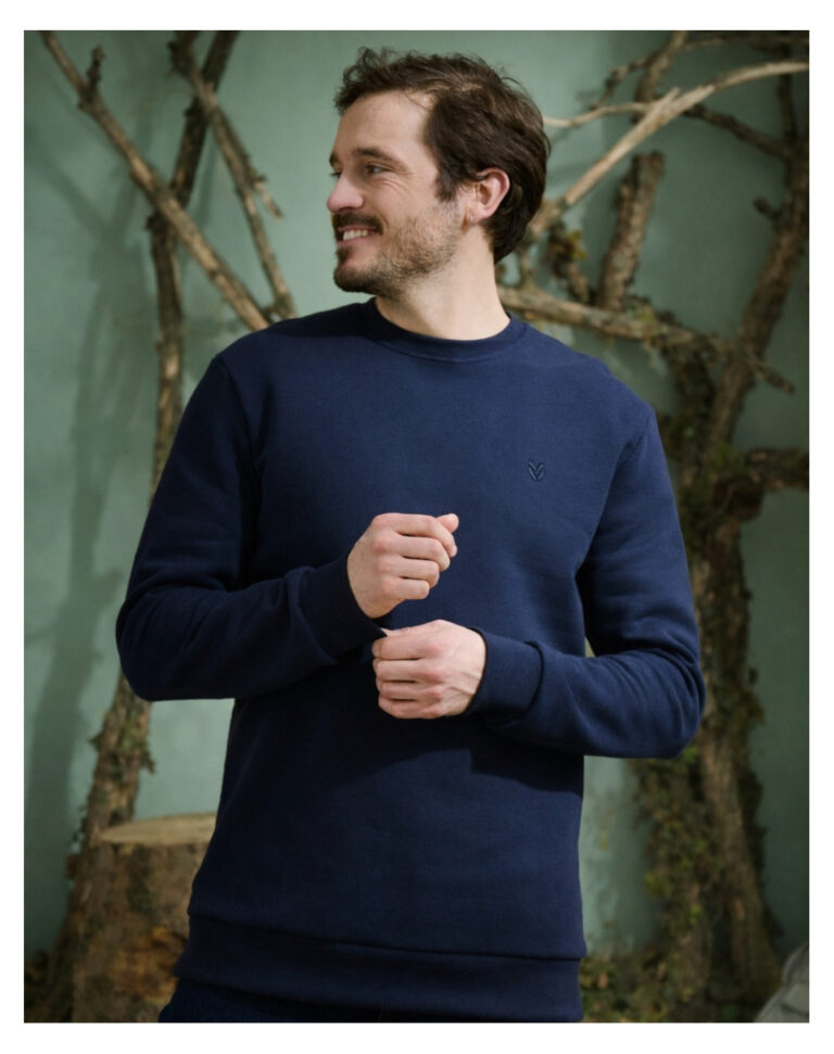 Maison Lemahieu - Sweat en Coton BIO Molleton - Marine – 2XL
