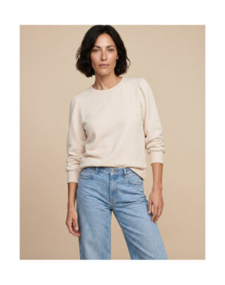 Sweat manches bouffantes en Coton BIO – Ecru par la marque Maison Lemahieu Maison Lemahieu - Sweat manches bouffantes en Coton BIO – Ecru