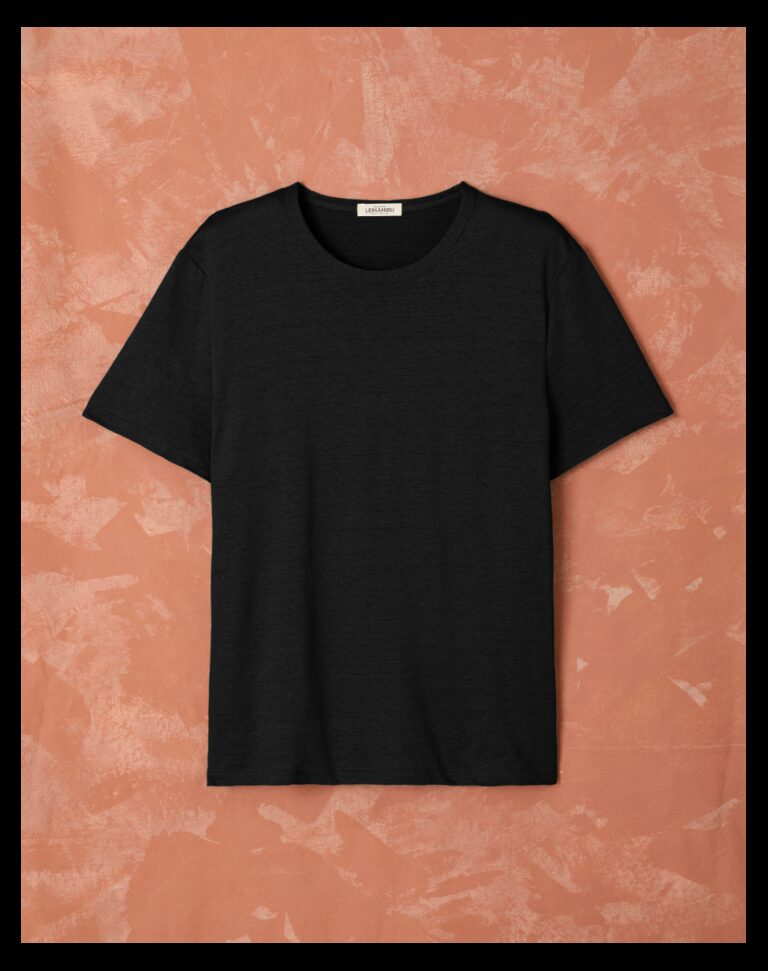 Maison Lemahieu - T-shirt homme 100% Lin - Noir – S