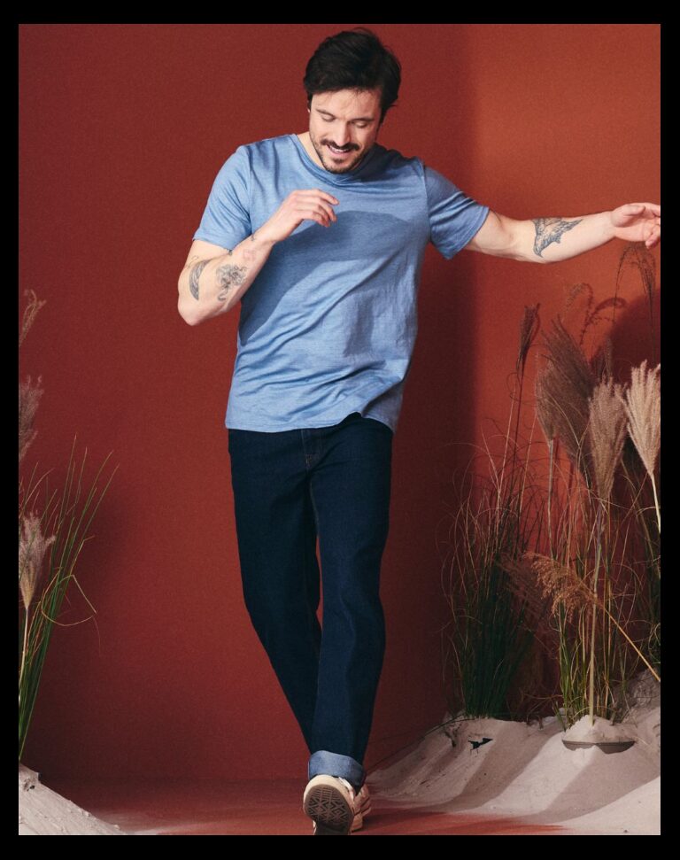 Maison Lemahieu - T-shirt col V 100% Lin - Bleuet – M