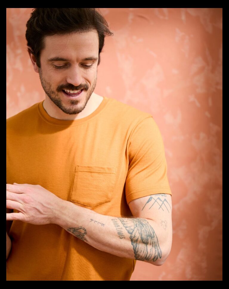Maison Lemahieu - T-shirt coton modal à poche - Mordore - Col rond – 3XL