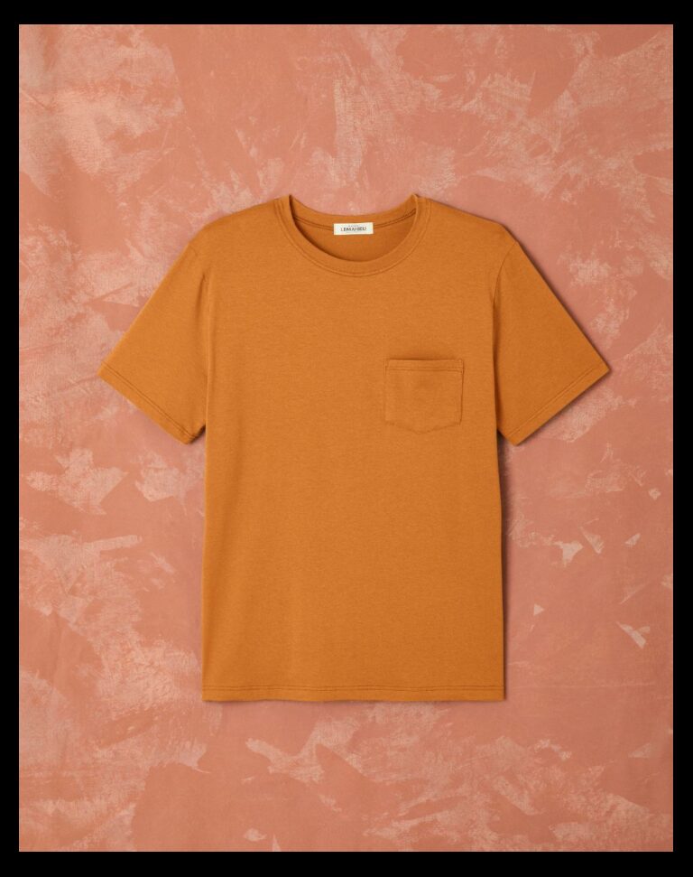 Maison Lemahieu - T-shirt coton modal à poche - Mordore - Col rond – 3XL
