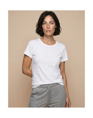 T-shirt en Coton BIO – Blanc – Femme par la marque Maison Lemahieu Maison Lemahieu - T-shirt en Coton BIO – Blanc – Femme