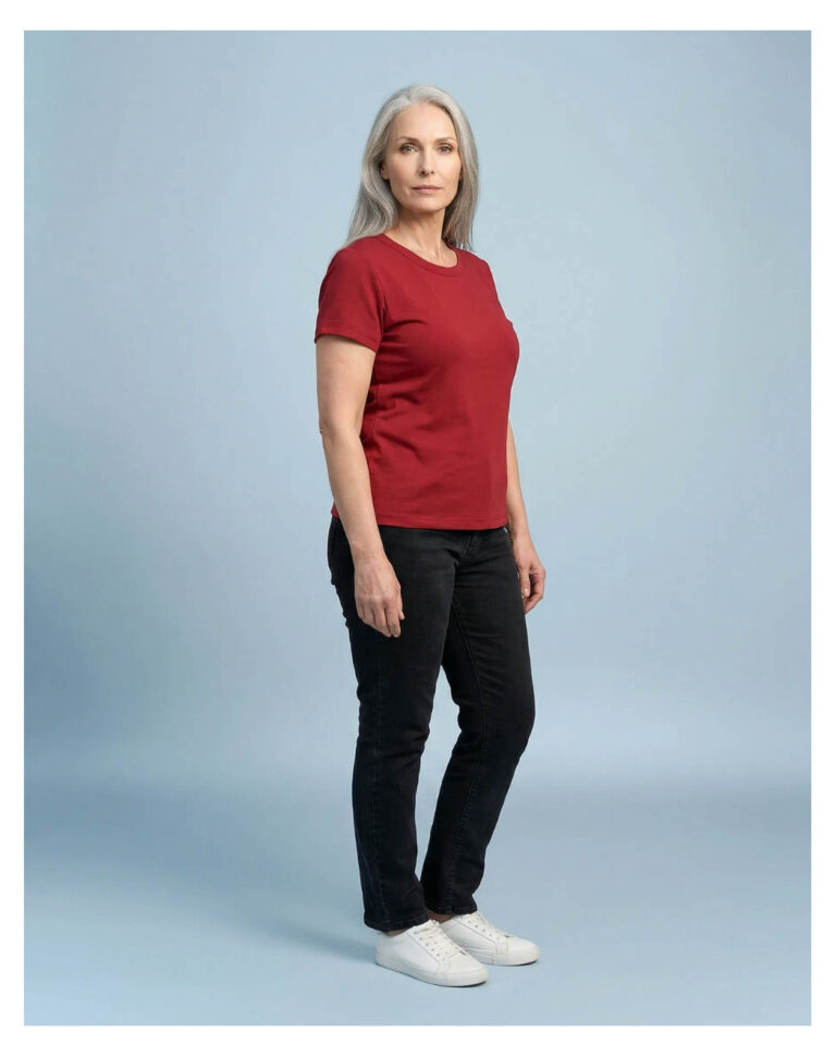 Maison Lemahieu - T-shirt en Coton BIO - Rouge Groseille – 2XL