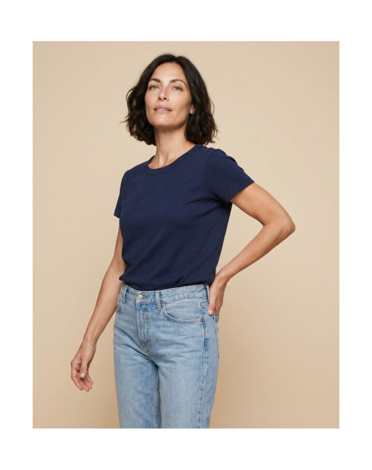 Maison Lemahieu - T-shirt en Coton BIO - Bleu Minuit - Femme – 2XL