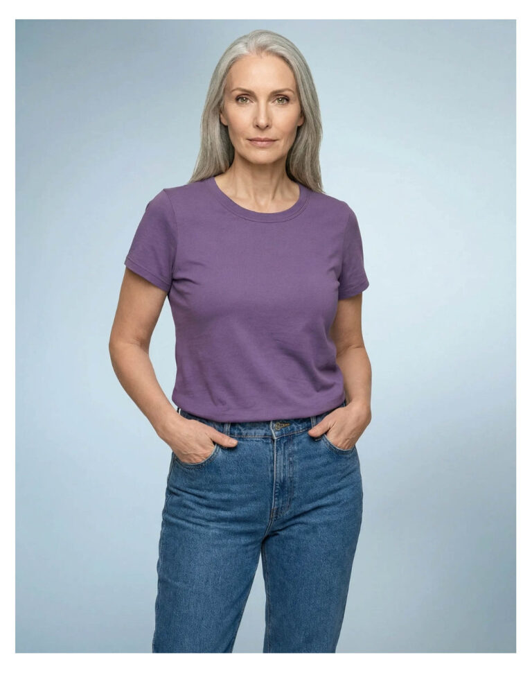 Maison Lemahieu - T-shirt en Coton BIO - Violet Lavande – 2XL