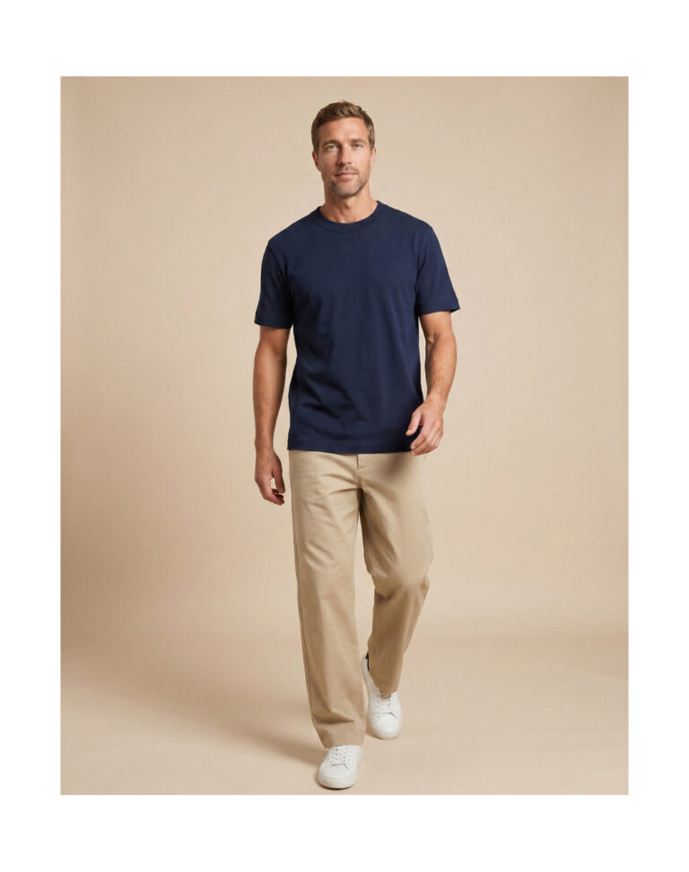 Maison Lemahieu - T-shirt en Coton BIO - Bleu Minuit - Homme – 2XL