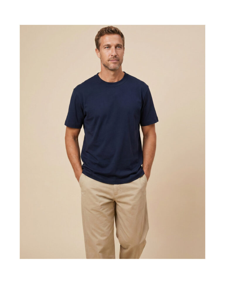 Maison Lemahieu - T-shirt en Coton BIO - Bleu Minuit - Homme – 2XL