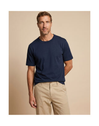 T-shirt en Coton BIO – Bleu Minuit – Homme par la marque Maison Lemahieu Maison Lemahieu - T-shirt en Coton BIO – Bleu Minuit – Homme