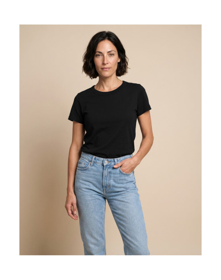 Maison Lemahieu - T-shirt en Coton BIO - Noir - Femme – S