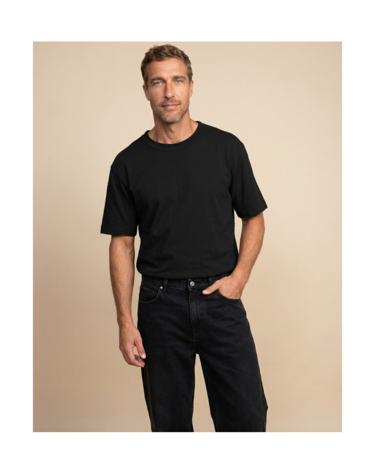 Maison Lemahieu - T-shirt en Coton BIO - Noir - Homme – S