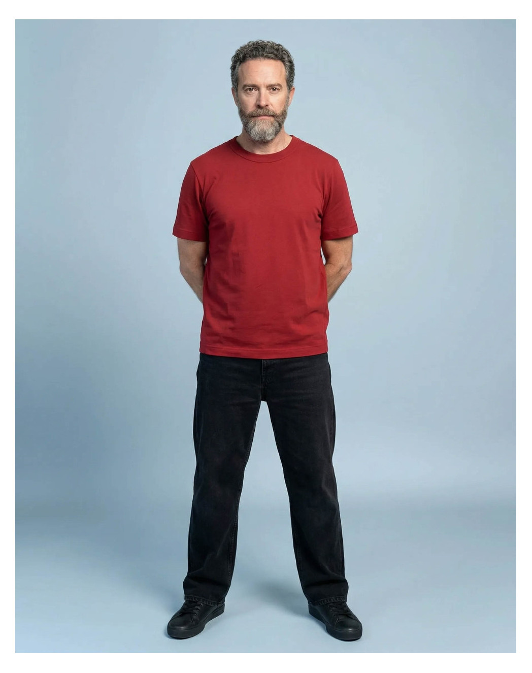 t shirt en coton bio rouge groseille homme Rouge Groseille
