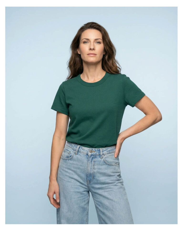 Maison Lemahieu - T-shirt en Coton BIO - Vert Bouteille – 2XL