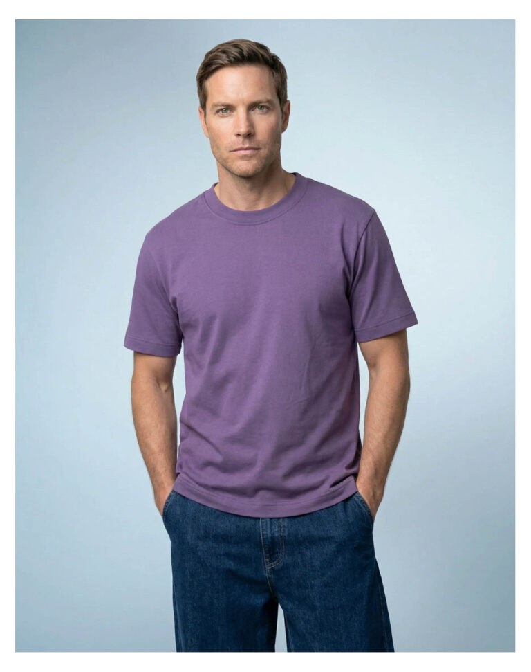 Maison Lemahieu - T-shirt en Coton BIO - Violet Lavande - Homme – 2XL