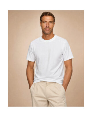 T-shirt épais en Coton Bio – Blanc par la marque Maison Lemahieu Maison Lemahieu - T-shirt épais en Coton Bio – Blanc